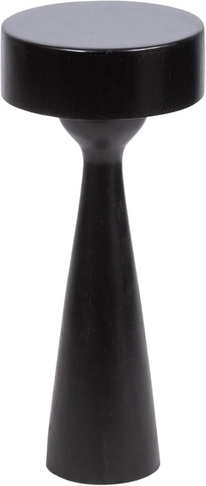 Round Solid Mango Wood Pedestal Drink Table