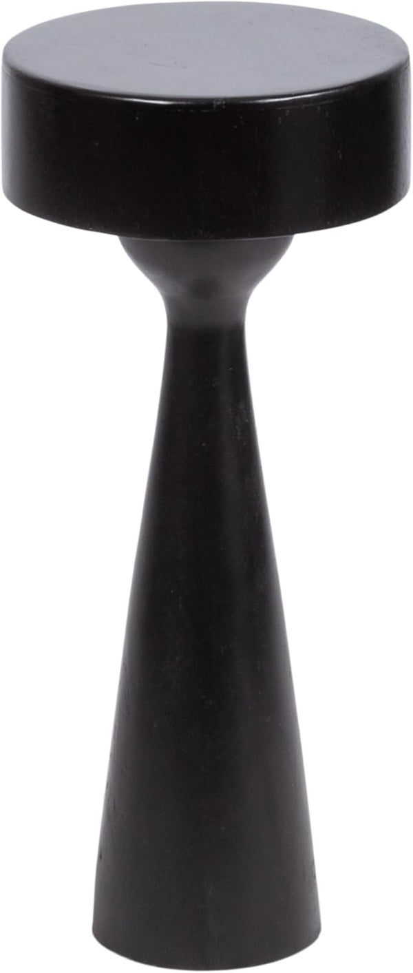 Round Solid Mango Wood Pedestal Drink Table
