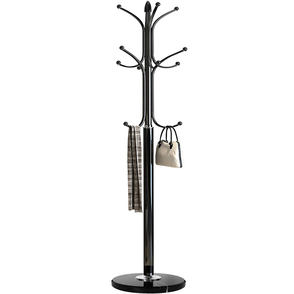 Metal Coat Rack Stand with Marble Base