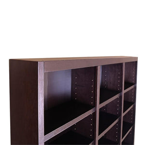 84" Triple Wide Wood Bookcase – Espresso