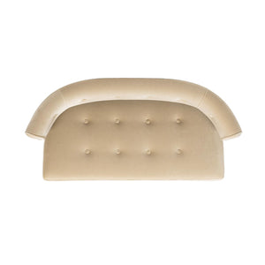 Mid-Century Modern Tufted Bench Settee with Split Back & Recessed Arms