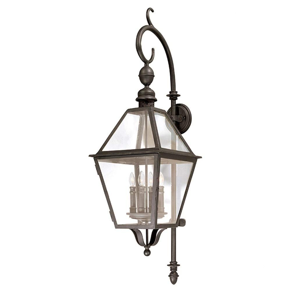 Outdoor Wall Lantern Dark Bronze 4-Light Clear Glass