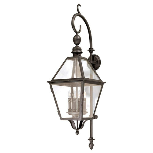Outdoor Wall Lantern Dark Bronze 4-Light Clear Glass