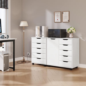 5-Drawer Mobile File Cabinet with Wheels