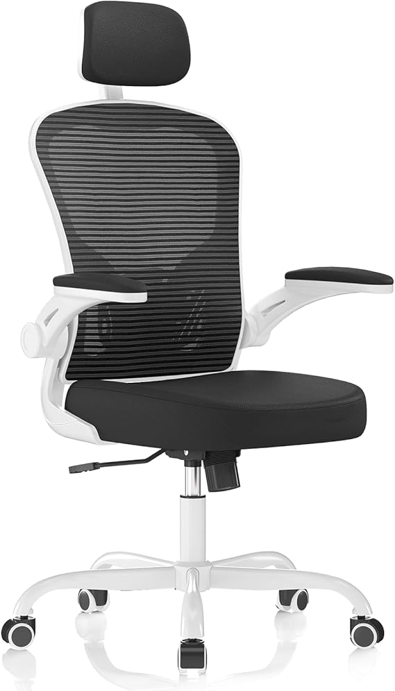 Ergonomic High Back Mesh Office Chair with Flip-Up Armrests – 330 lbs Capacity