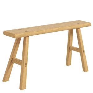 36-Inch Solid Elm Wood Bench – Handmade Mortise & Tenon, Seats 2–3, Natural Wood