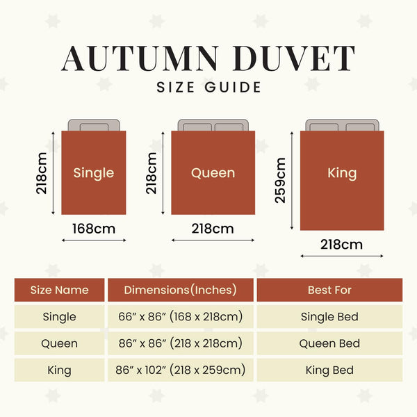 Hypoallergenic Autumn Duvet Insert – Down Alternative Comforter