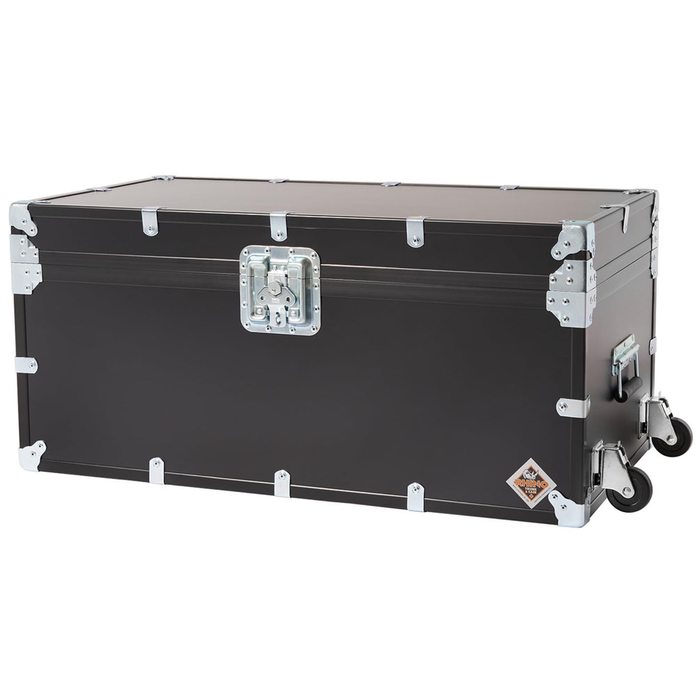 Rhino Trunk & Case XL Indestructo Travel Trunk Luggage With Wheels - 35"x19"x16" Heavy-Duty USA Made Road Case, Strong Flight Cases, ATA Case Style Footlocker, or Secure College Dorm Storage Chest
