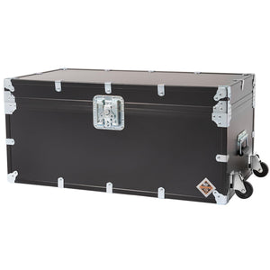 Rhino Trunk & Case XL Indestructo Travel Trunk Luggage With Wheels - 35"x19"x16" Heavy-Duty USA Made Road Case, Strong Flight Cases, ATA Case Style Footlocker, or Secure College Dorm Storage Chest