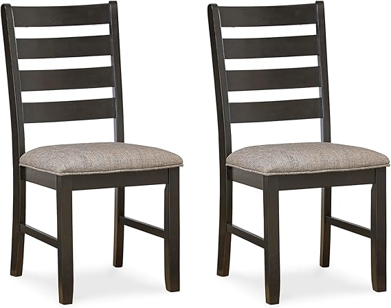 Farmhouse Dining Chair Set of 2 – Ladderback Wood