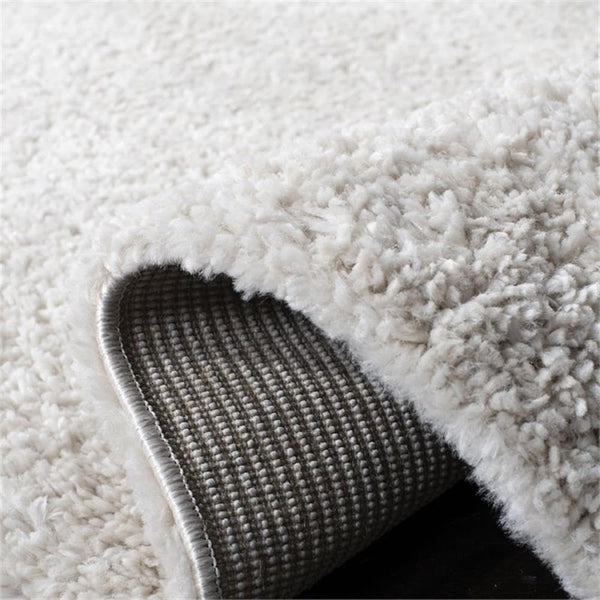 Beige Shag Area Rug 9x12 – Polypropylene, Non-Shedding, Machine Made