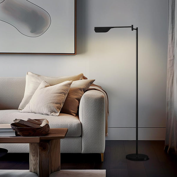 Dimmable LED Pharmacy Floor Lamp with Adjustable Swing Arm