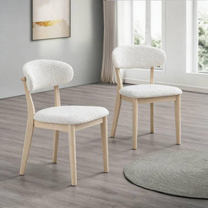 Mid-Century Modern Upholstered Dining Chairs, Set of 2