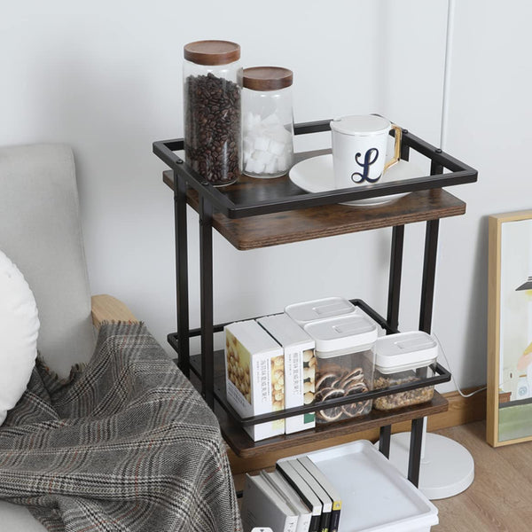 3-Tier Rolling Bar Cart with Wheels