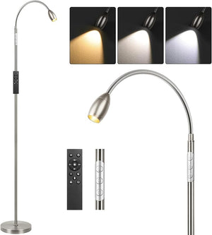 Gooseneck LED Floor Lamp with Remote & Touch Control