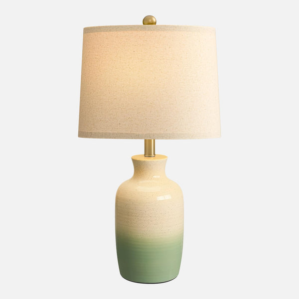 24" Farmhouse Table Lamp – Hand-Textured Ceramic Ombre