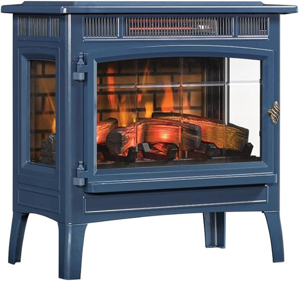Freestanding Electric Fireplace Stove Heater with 3D Flame Effect