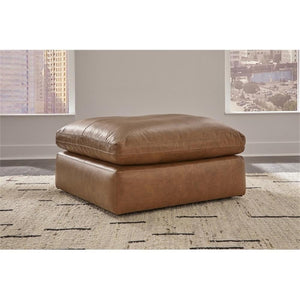 Oversized Square Accent Ottoman – Leather & Faux Leather