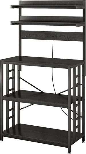 5-Tier Kitchen Baker's Rack with Power Outlet & LED Lights