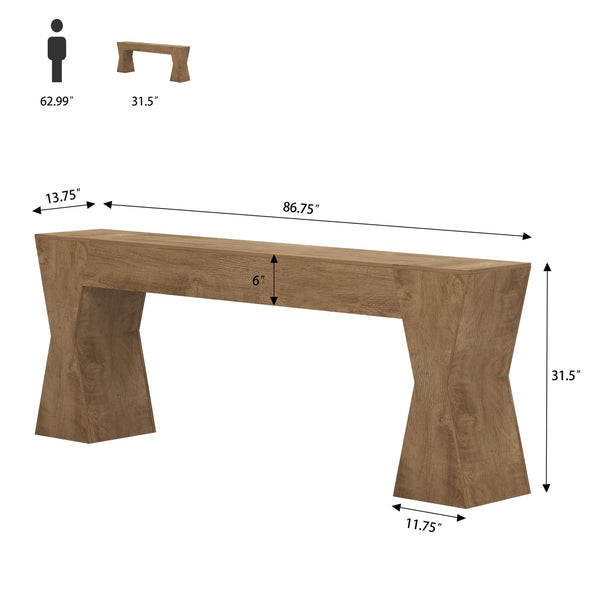 Extra Long Console Table with X-Frame Base