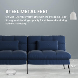 Convertible Futon Sofa Bed with Adjustable Backrest