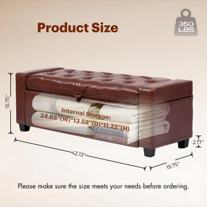 Storage Ottoman Bench with Lid