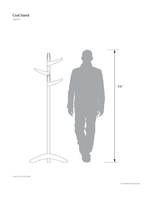 6-Arm Metal Coat Stand - White