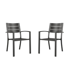 Stackable Metal Outdoor Patio Dining Chairs