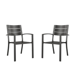 Stackable Metal Outdoor Patio Dining Chairs