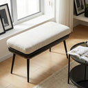 32" Retro Upholstered Entryway Bench with Removable Cushion