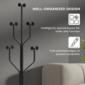 Freestanding Coat Rack with 10 Hooks