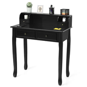 Writing Desk with 4 Drawers & Removable Floating Organizer
