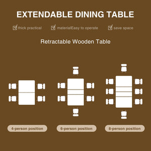 Extendable Dining Table for 6-10, Oak