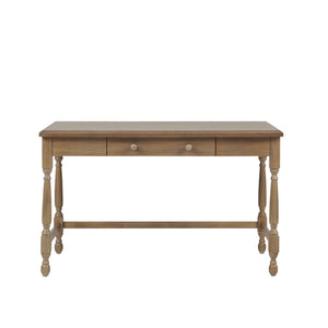 Farmhouse Writing Desk with Drawer – Natural Wood, 47.5"W