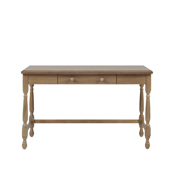 Farmhouse Writing Desk with Drawer – Natural Wood, 47.5"W