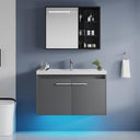 31" Floating Bathroom Vanity with LED Light & Ceramic Sink