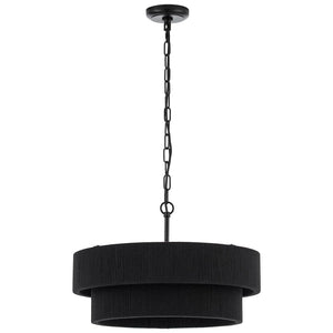 Woven Rattan Boho Chandelier Pendant Light – 6-Light Dimmable, Adjustable, UL Listed