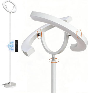 LED Floor Lamp with Remote, Stepless Dimming & Color Temperature Control