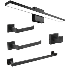 Modern LED Black Vanity Light 5-Piece Bathroom Set