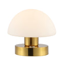 Rechargeable Portable LED Mushroom Table Lamp with Frosted Glass Shade