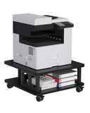 2-Tier Printer Stand with Wheels and Storage Shelf