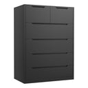 6-Drawer Tall Wooden Dresser with Hidden Handles