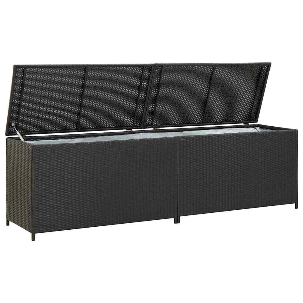 Outdoor Poly Rattan Storage Box with Lid – Garden Deck Box