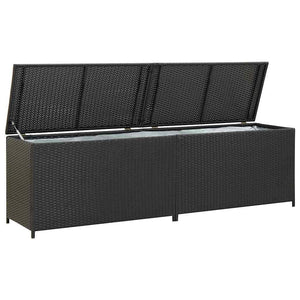 Outdoor Poly Rattan Storage Box with Lid – Garden Deck Box