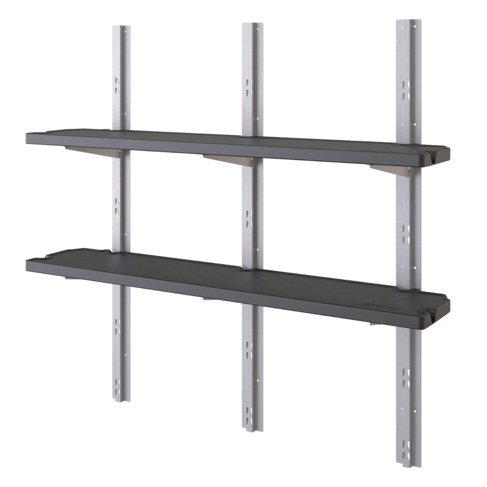 Wall Mount Shed Shelf Kit – 2-Shelf Resin Storage Set