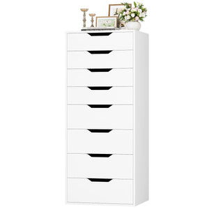 Tall 8-Drawer Dresser with Groove Handles