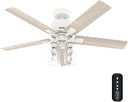 52-Inch Smart Ceiling Fan with LED Light & Remote