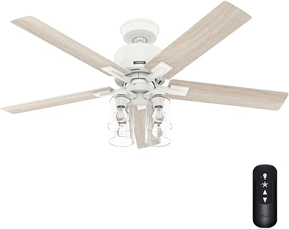 52-Inch Smart Ceiling Fan with LED Light & Remote