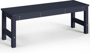 48" HDPE Outdoor Garden Bench – 2-Person Patio Bench