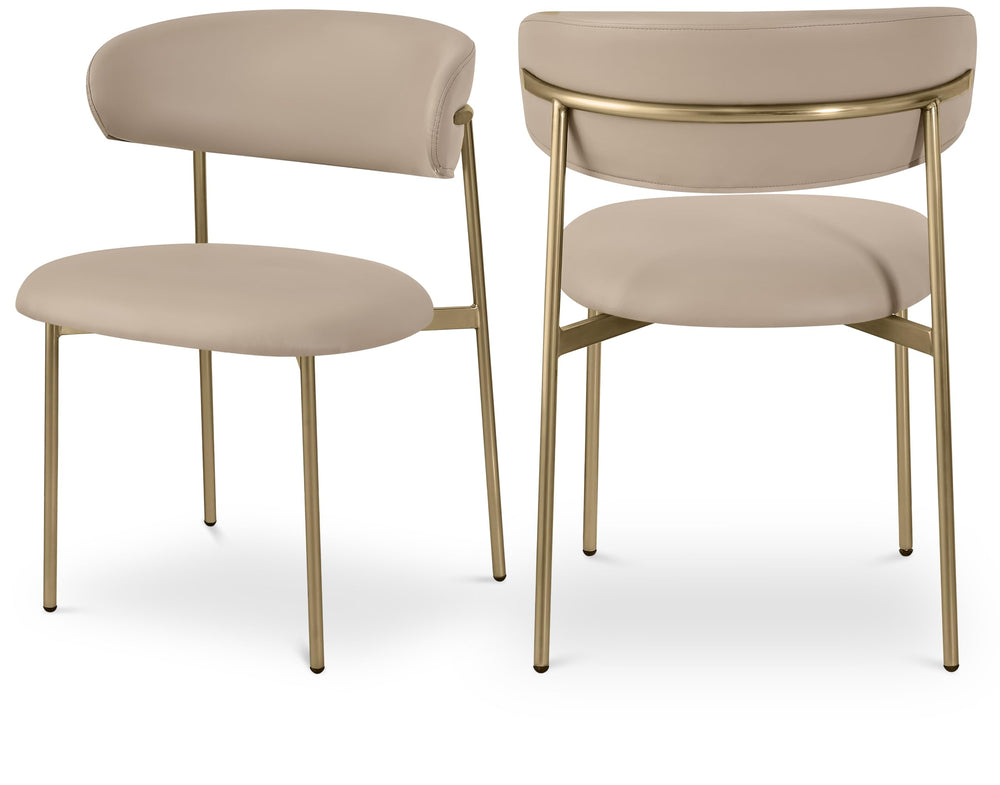 Vegan Leather Dining Chair Set of 2